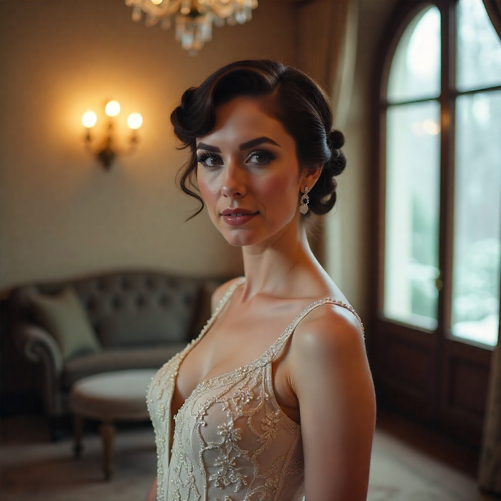 27 Best Bridal Hair and Makeup Ideas for Your Big Day 14 Vintage Pin Curls with Bold Brows