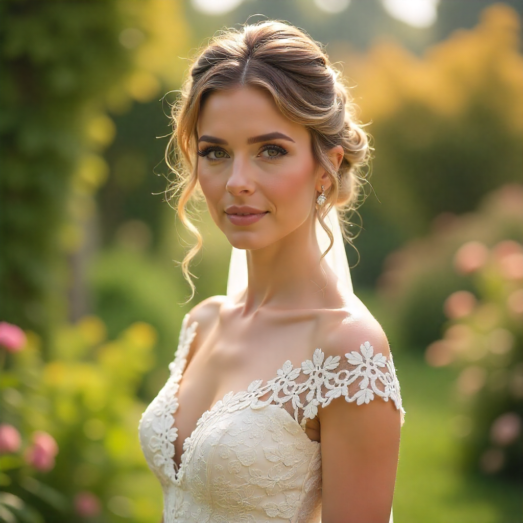 27 Best Bridal Hair and Makeup Ideas for Your Big Day 15 Twisted Bun with Rosy Glow
