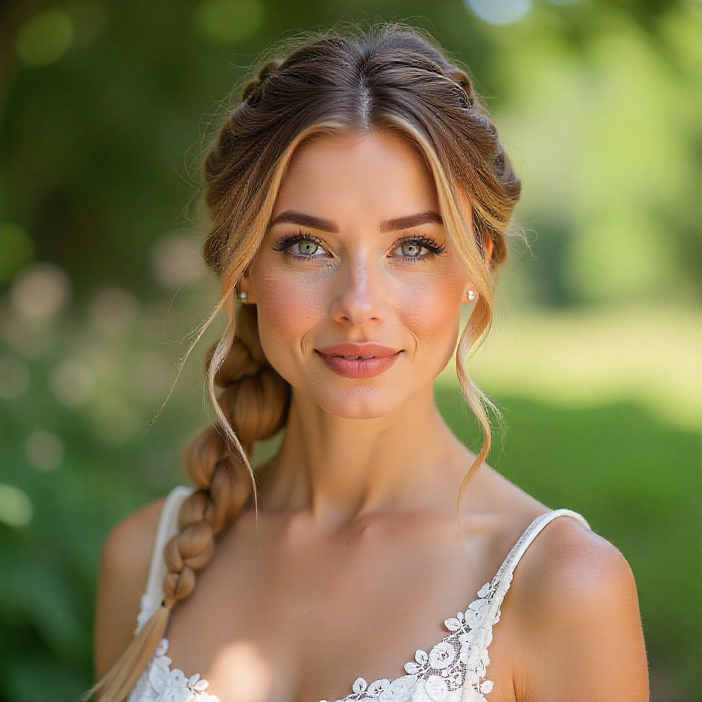 27 Best Bridal Hair and Makeup Ideas for Your Big Day 21 Sleek Knot with Metallic Eyeshadow