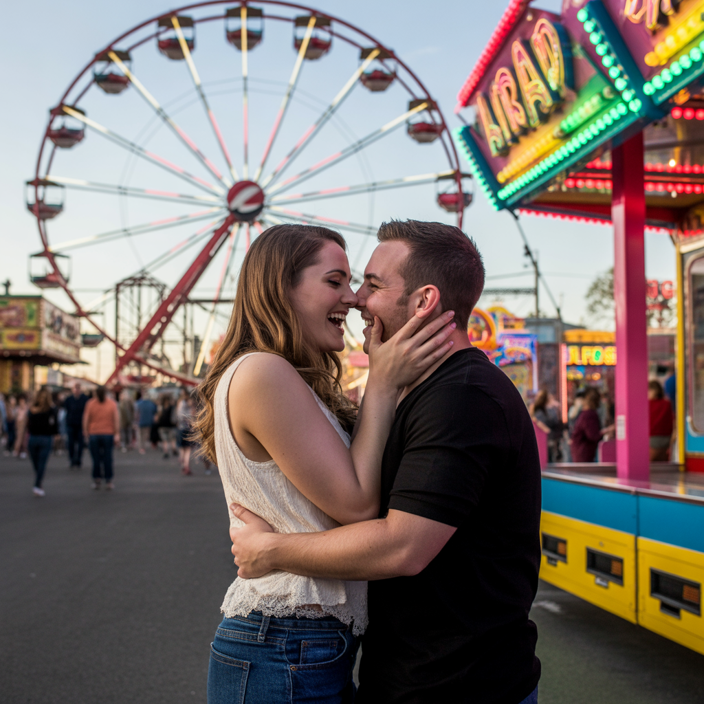 Carnival Fun Engagement Photoshoot Ideas