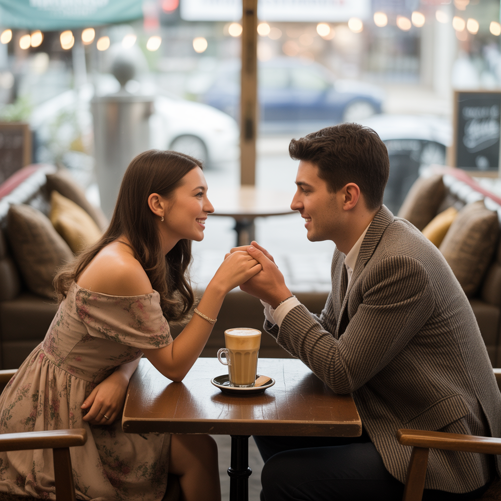Coffee Shop Engagement Photoshoot Ideas
