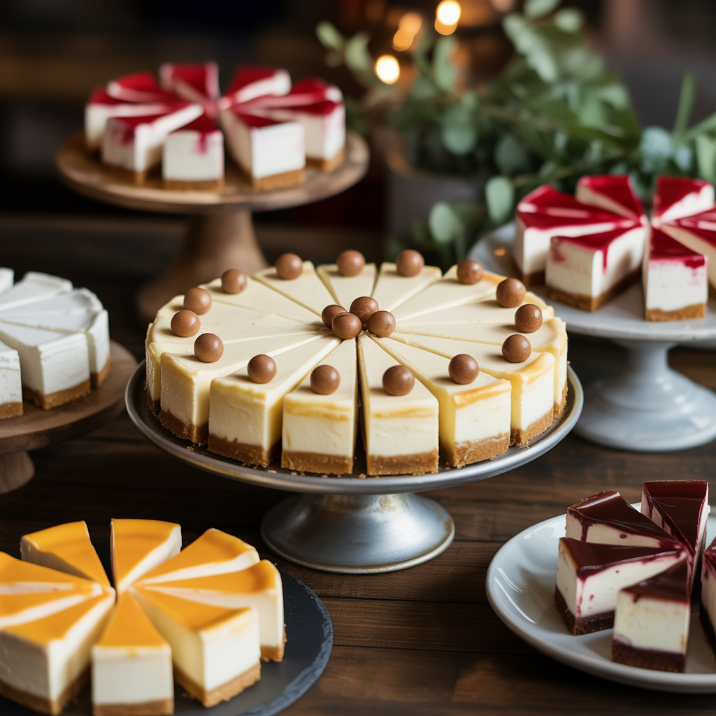 20 Elegant & Fun Wedding Dessert Table Ideas to Inspire 18 Decadent Cheesecake Display
