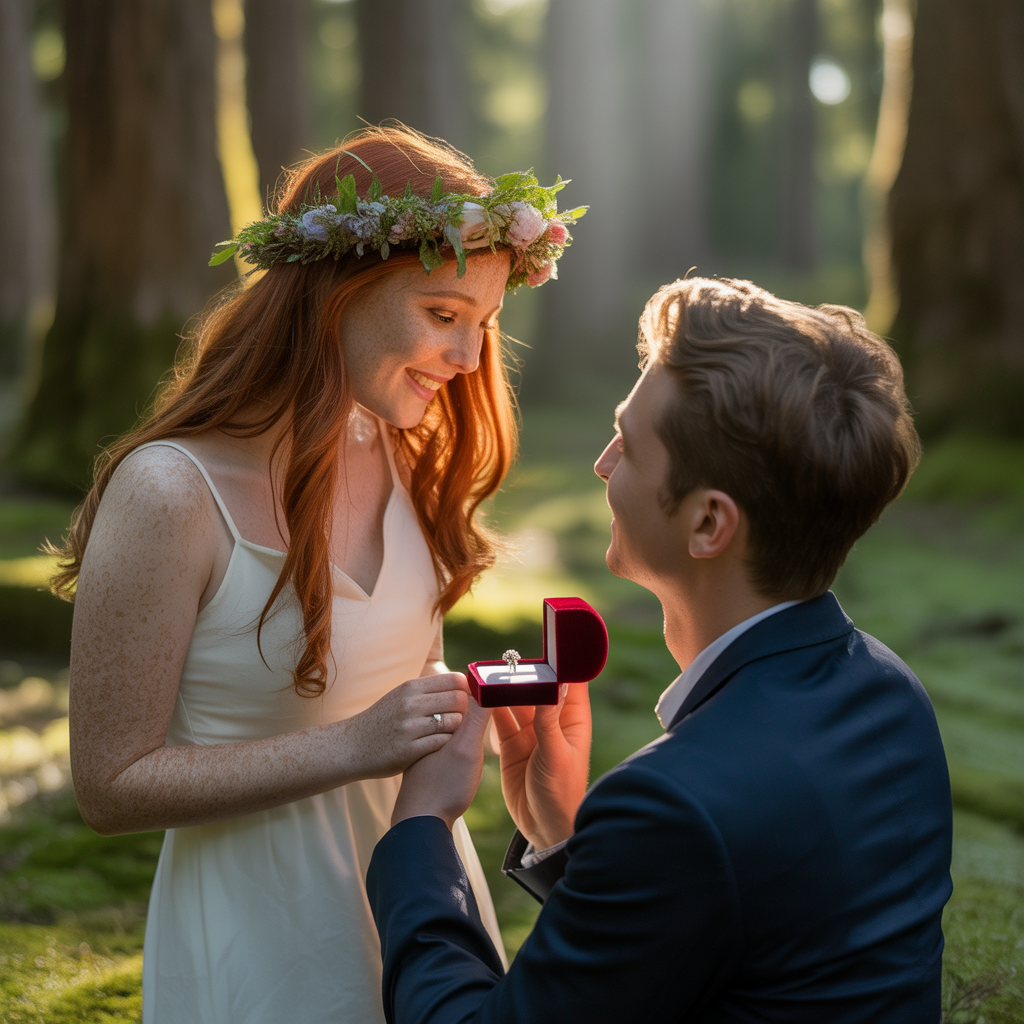 Forest Magic Engagement Photoshoot Ideas