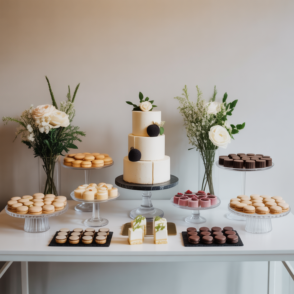 20 Elegant & Fun Wedding Dessert Table Ideas to Inspire 3 Elegant Tiered Cake Display