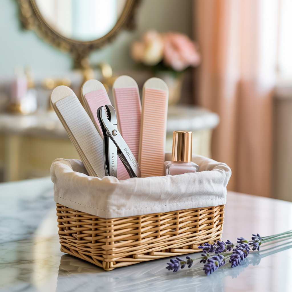 20 Wedding Bathroom Basket Ideas Your Guests Will Love 17 Nail Care Tools