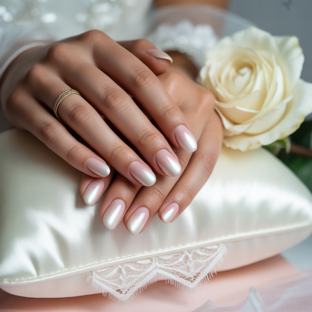 20 Trendy and Classic Wedding Nail Ideas for Brides 10 Ombre Bridal Manicure