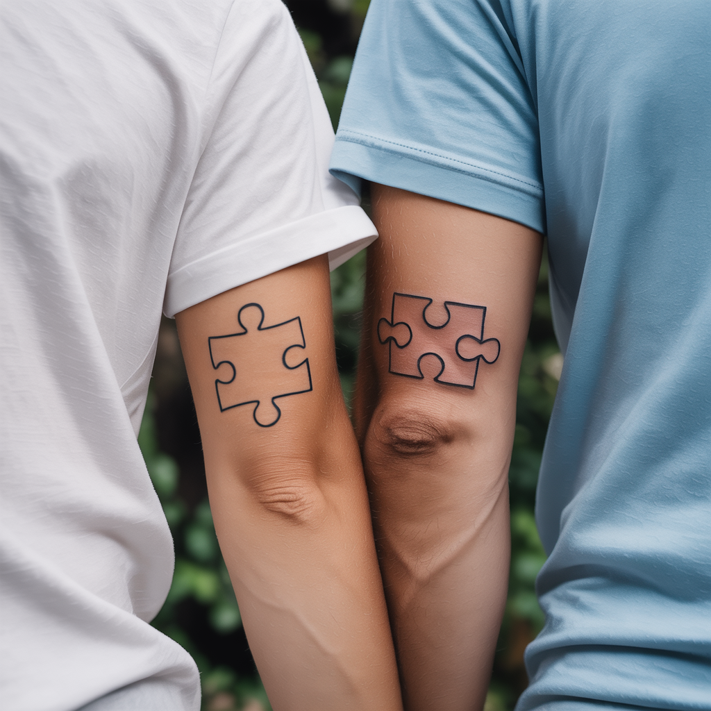 12 Unique and Romantic Couple Tattoo Ideas 5 Puzzle Pieces