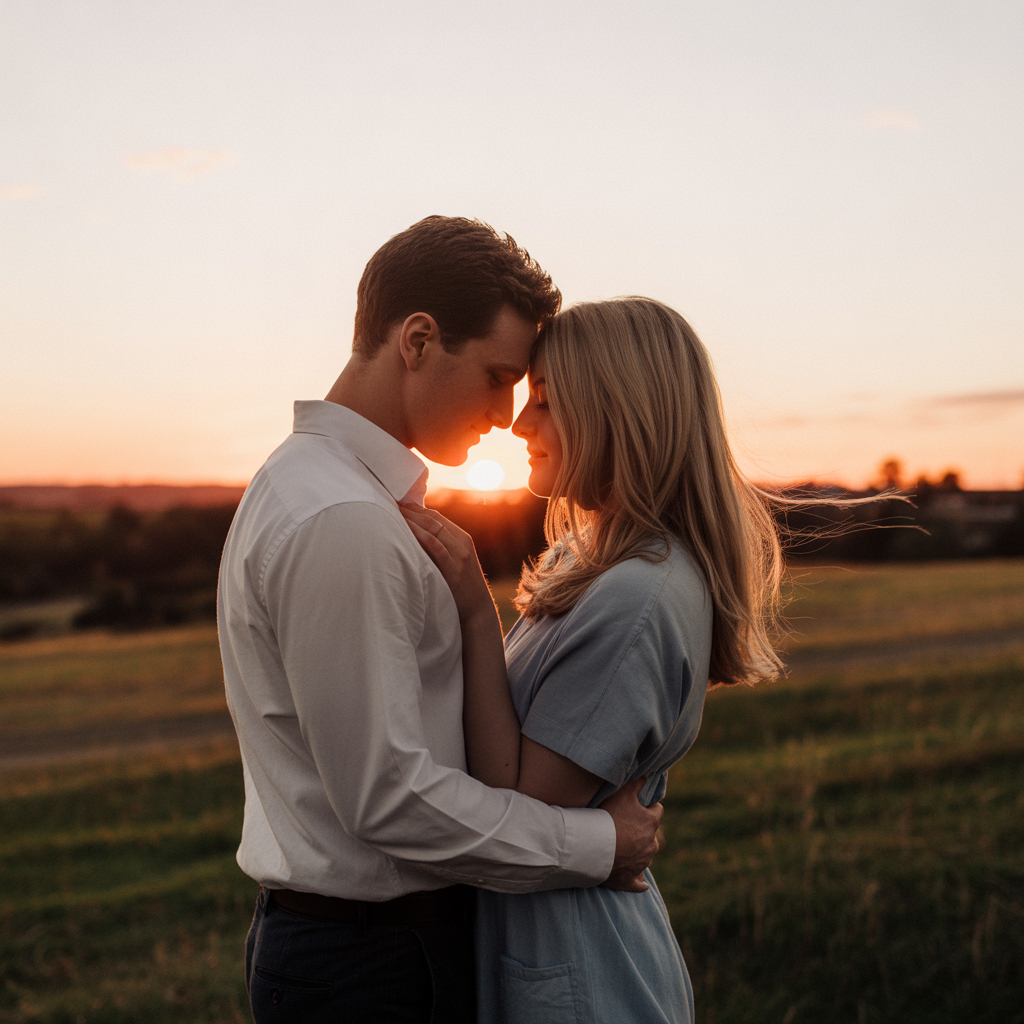 Sunset Glow Engagement Photoshoot Ideas