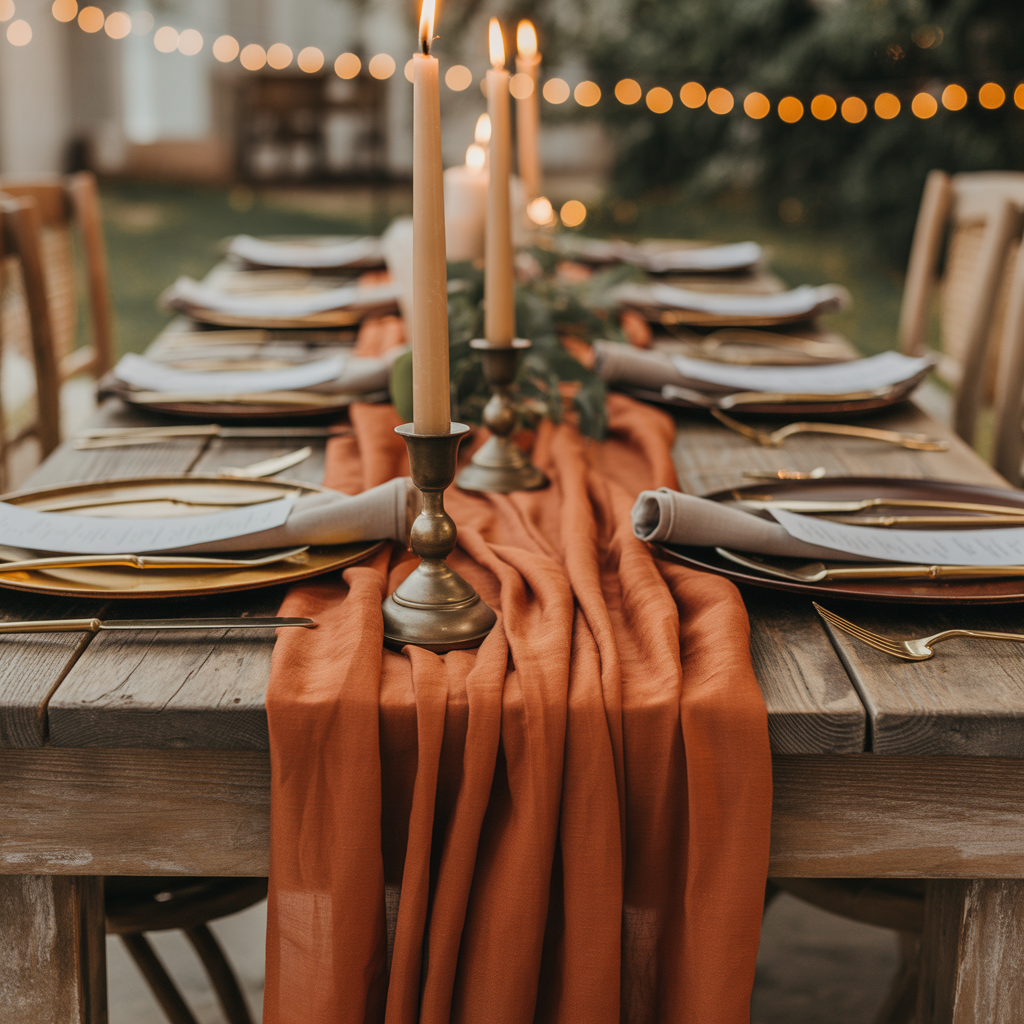 15 Burnt Orange Weddings: Bold, Warm & Unforgettable Themes 7 Burnt Orange Wedding Tablescapes