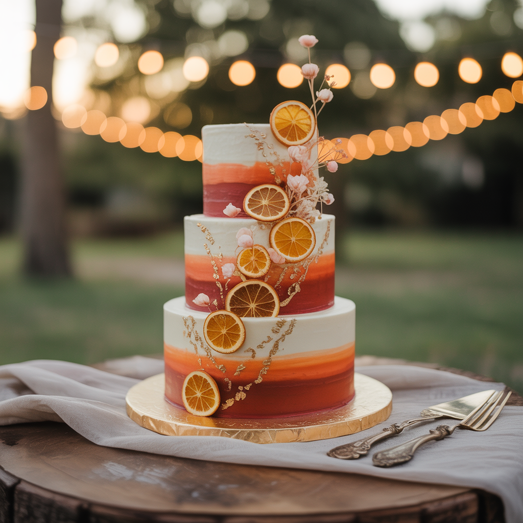 15 Burnt Orange Weddings: Bold, Warm & Unforgettable Themes 6 Burnt Orange Weddings Cake