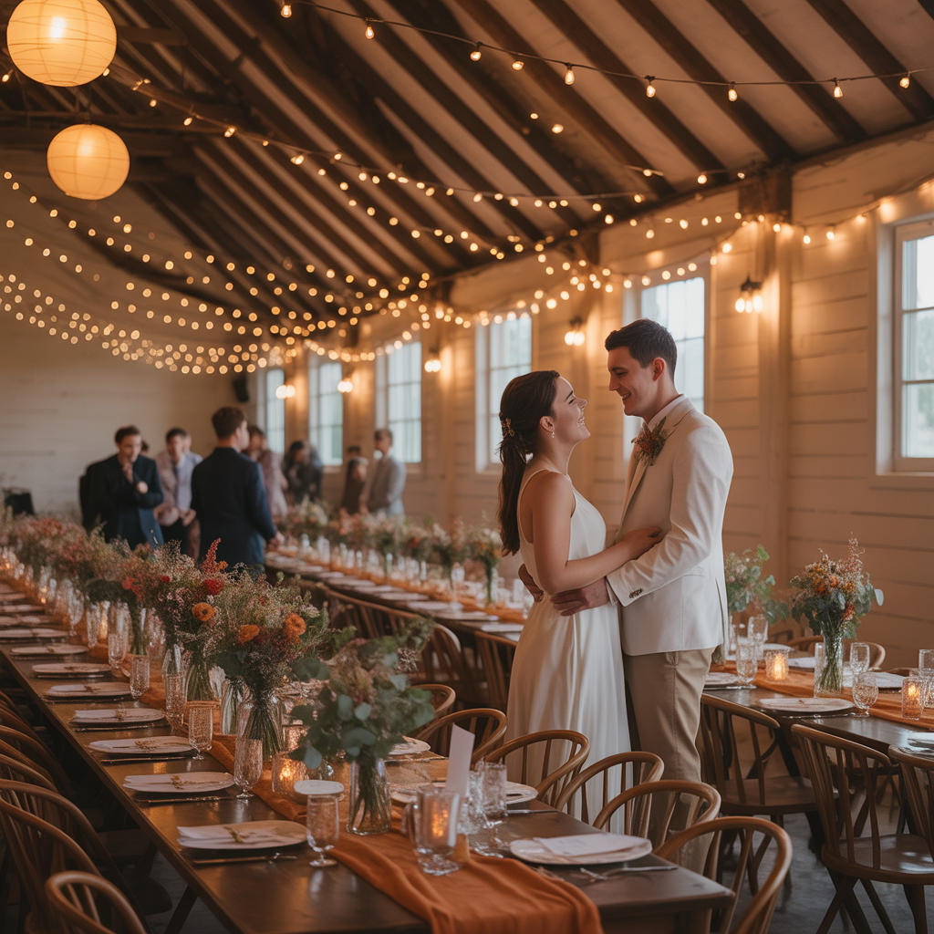 15 Burnt Orange Weddings: Bold, Warm & Unforgettable Themes 14 Burnt Orange Wedding Lighting