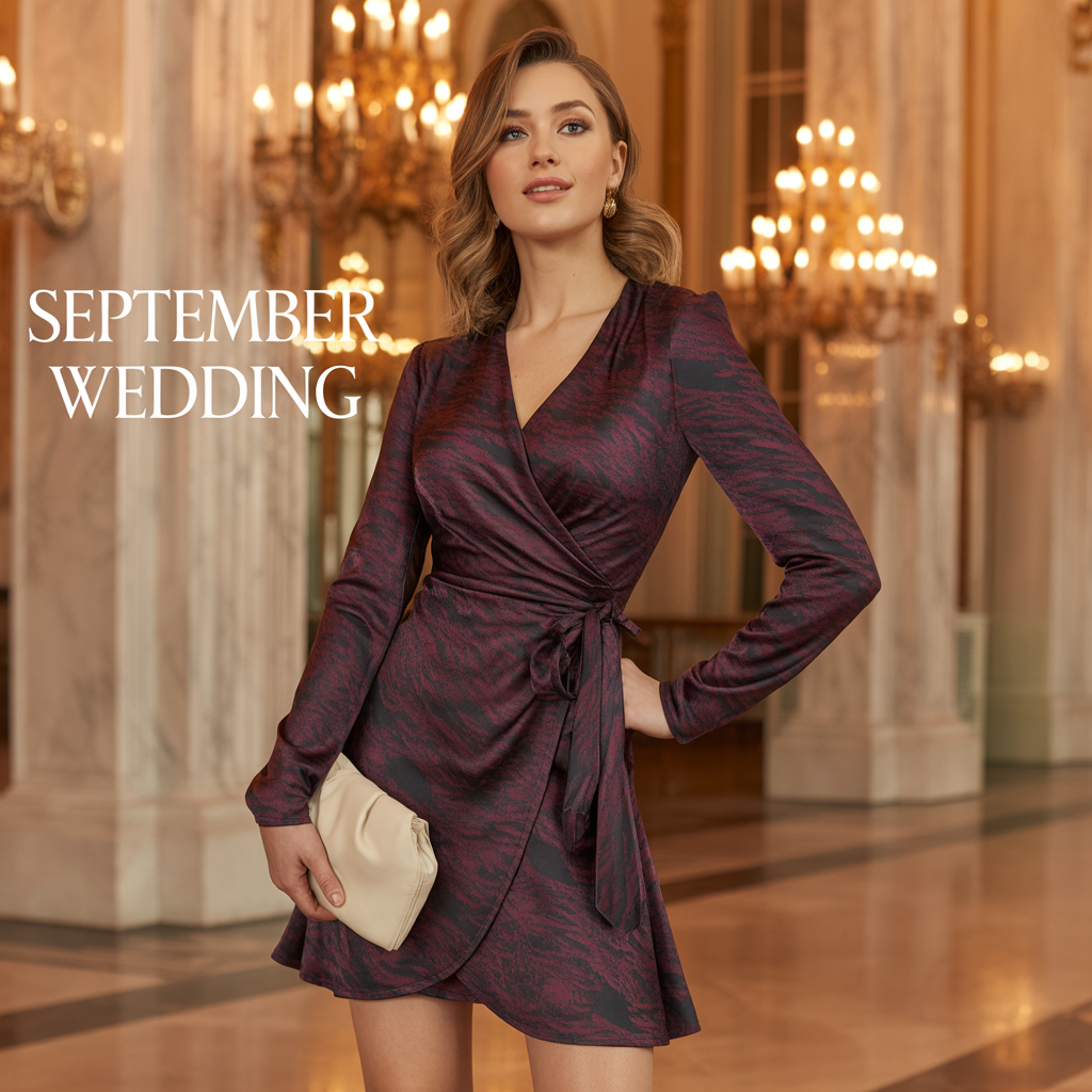 How to Choose the Perfect 10 September Wedding Guest Dress 5 Classic wrap dress
