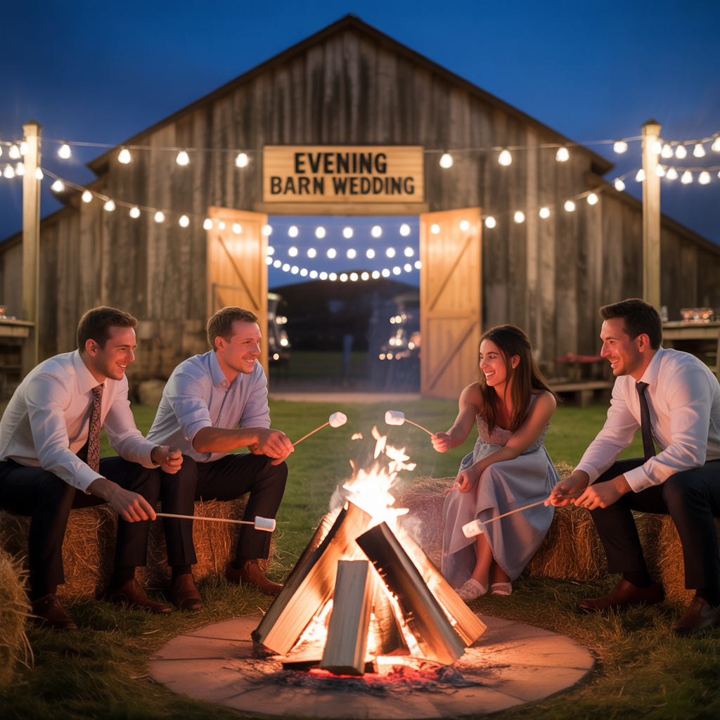 Magical 17 Barn Wedding Ideas for a Romantic Country Vibe 9 Fire Pit Gatherings