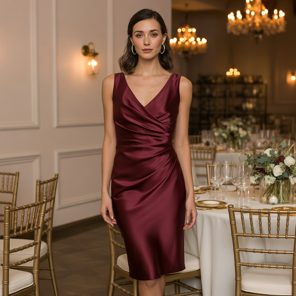 Elegant 15 Wedding Guest Dress Styles You’ll Love 10 Satin Sheen