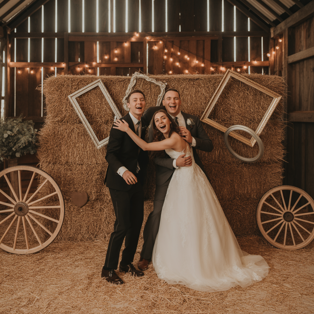 Magical 17 Barn Wedding Ideas for a Romantic Country Vibe 16 Rustic Photo Booths