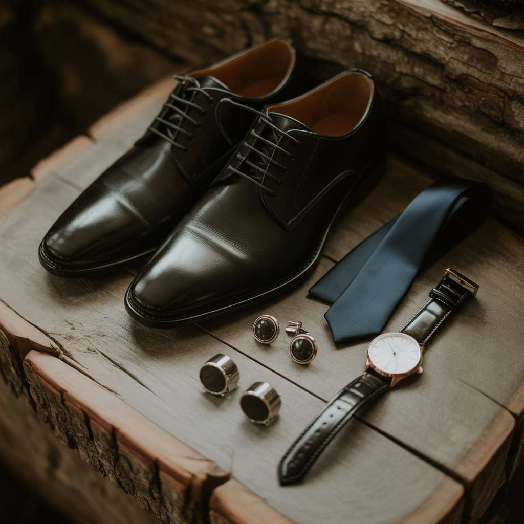 Stunning 12 Wedding Detail Shots for Your Big Day 2 Groom’s Essentials on Display