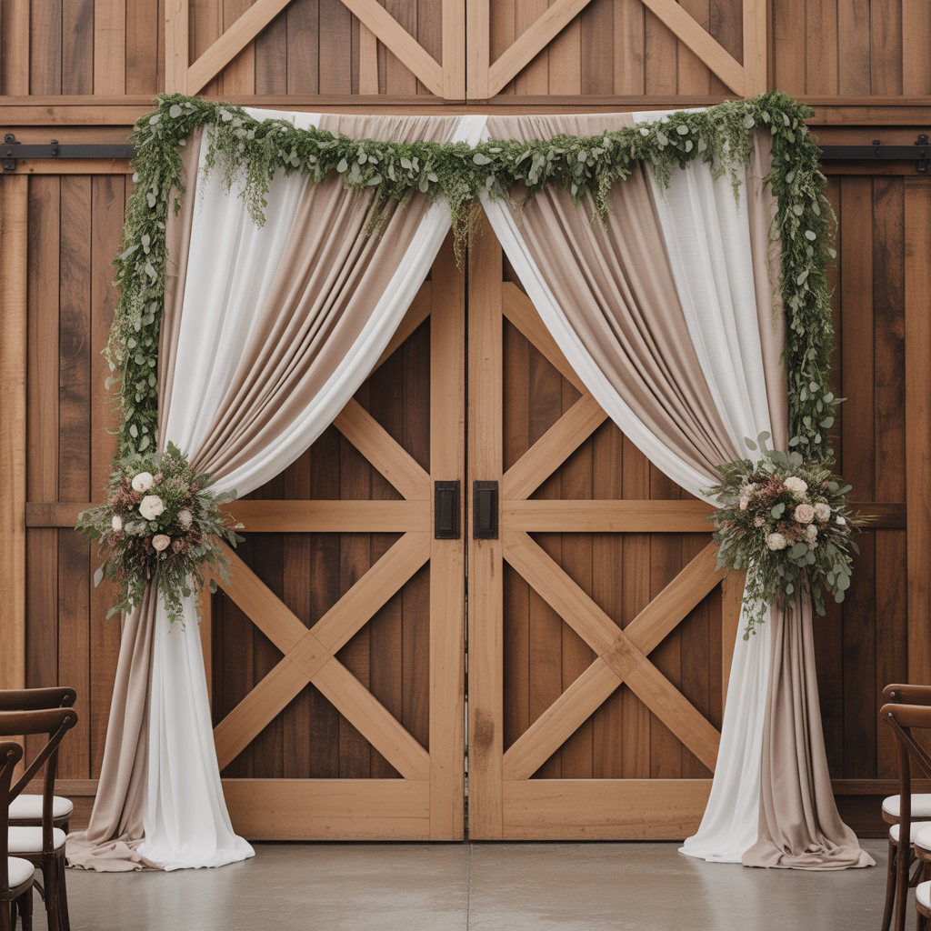Magical 17 Barn Wedding Ideas for a Romantic Country Vibe 5 Barn Doors as Backdrops