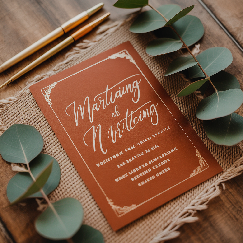 15 Burnt Orange Weddings: Bold, Warm & Unforgettable Themes 2 Burnt Orange Wedding Invitations