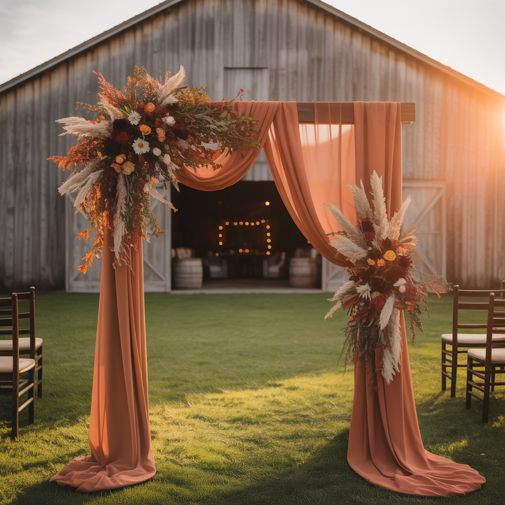 15 Burnt Orange Weddings: Bold, Warm & Unforgettable Themes 4 Burnt Orange Weddings Arch