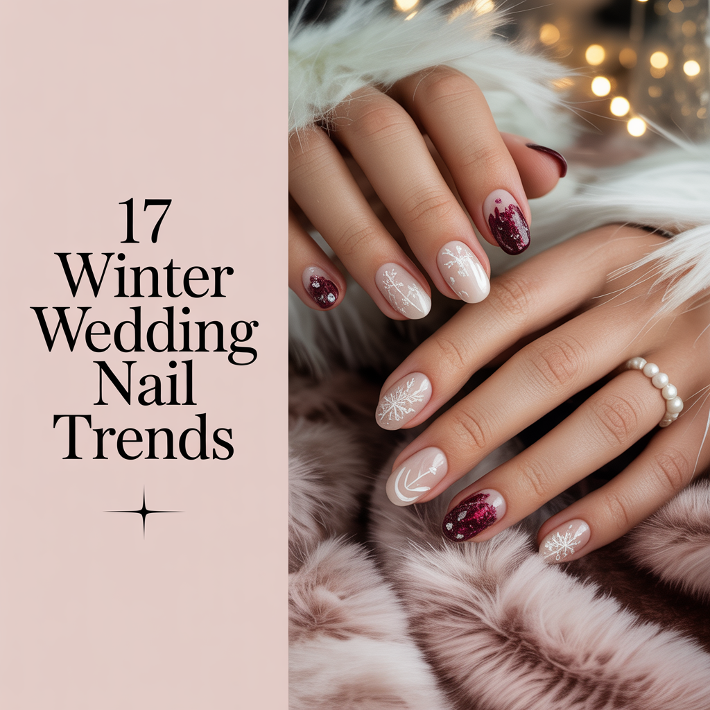 winter wedding nail