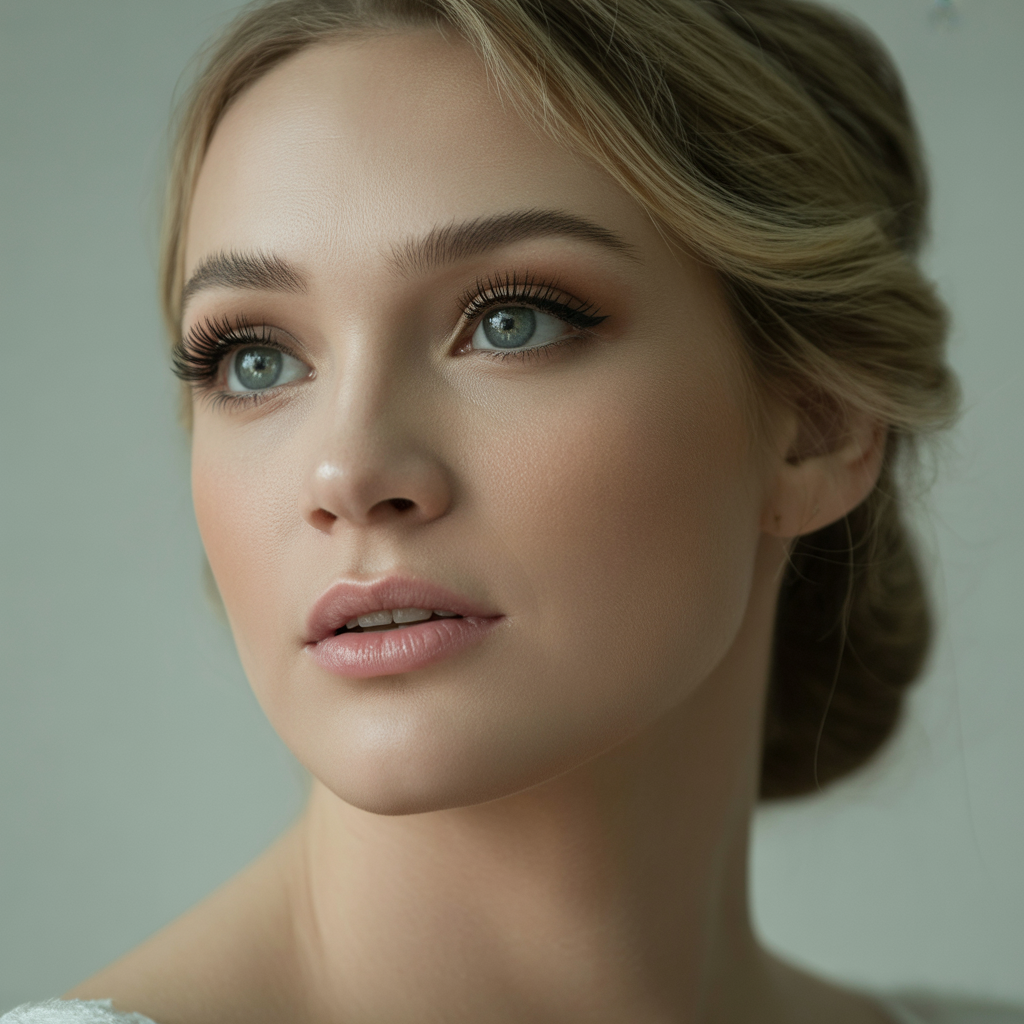 Dramatic Lashes with Subtle Contour