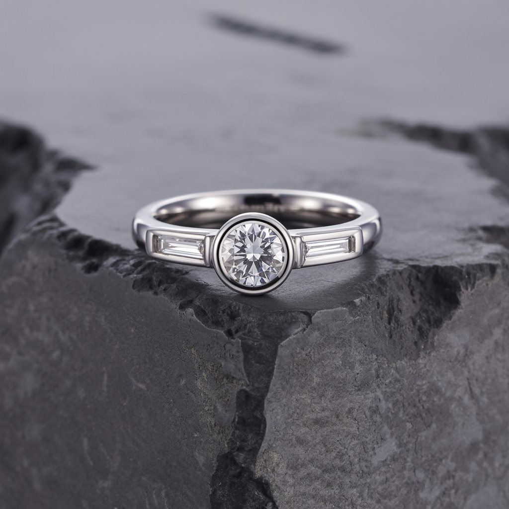 Modern Bezel with Baguettes