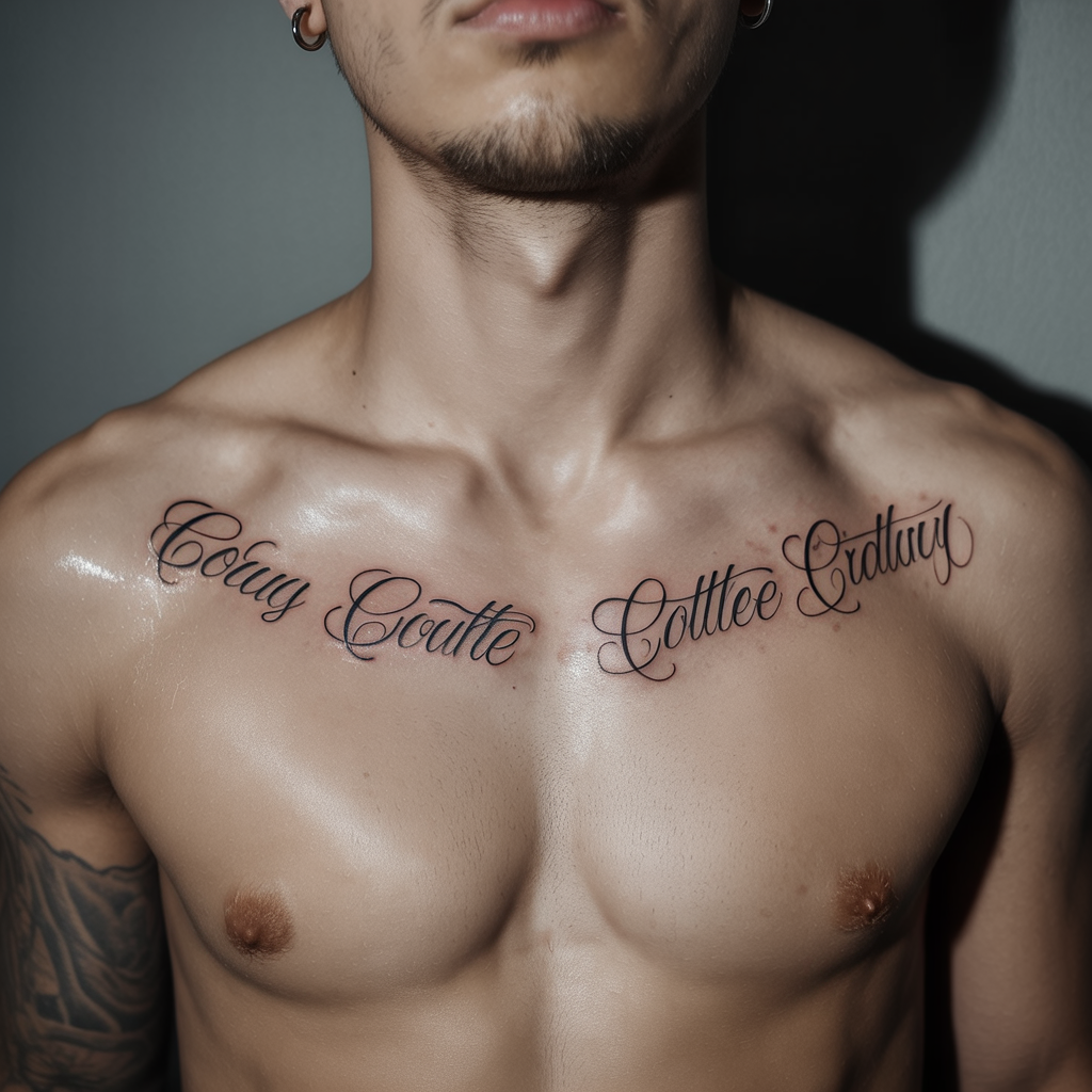 Chest Symbols Couple Tattoo Placement