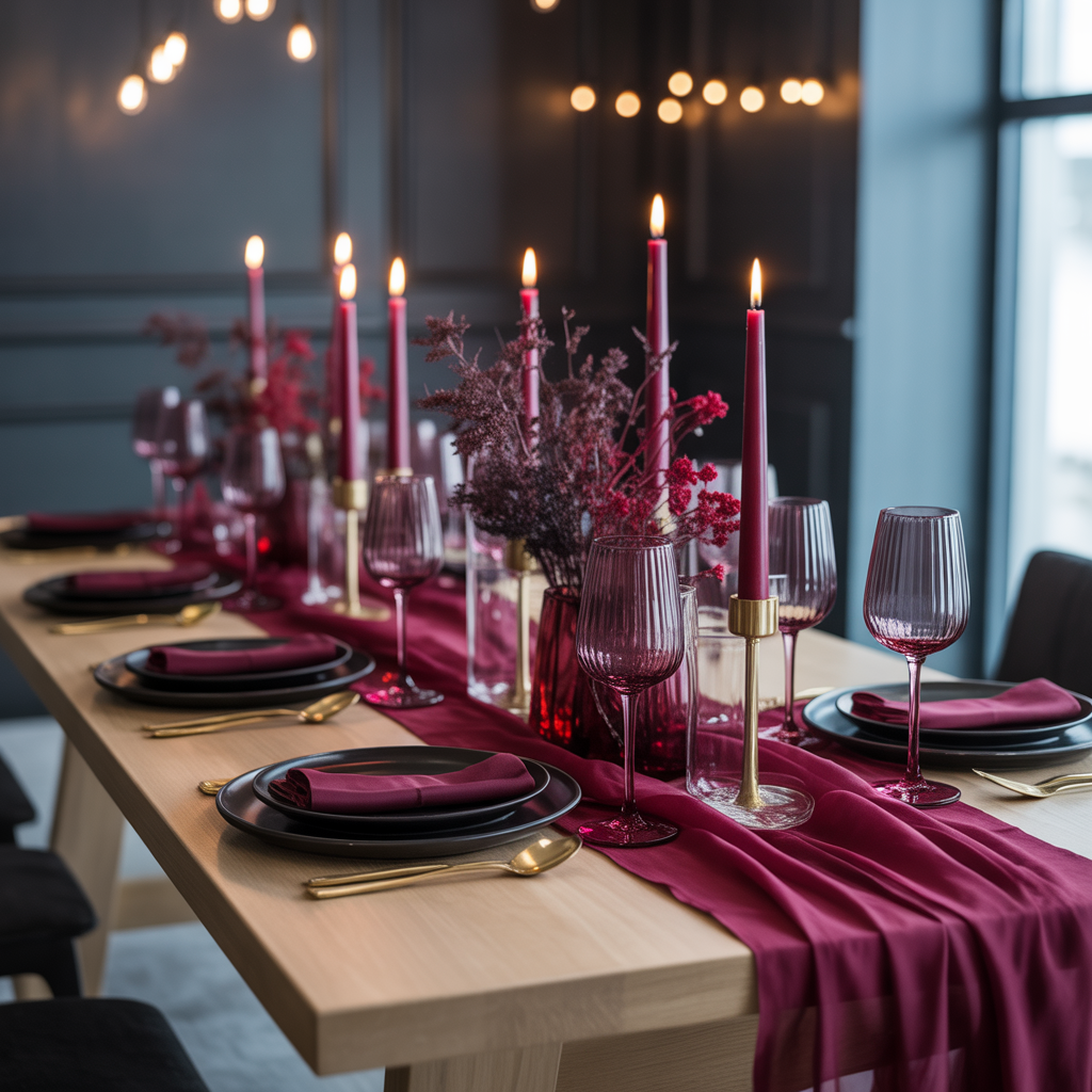 Black and Cranberry