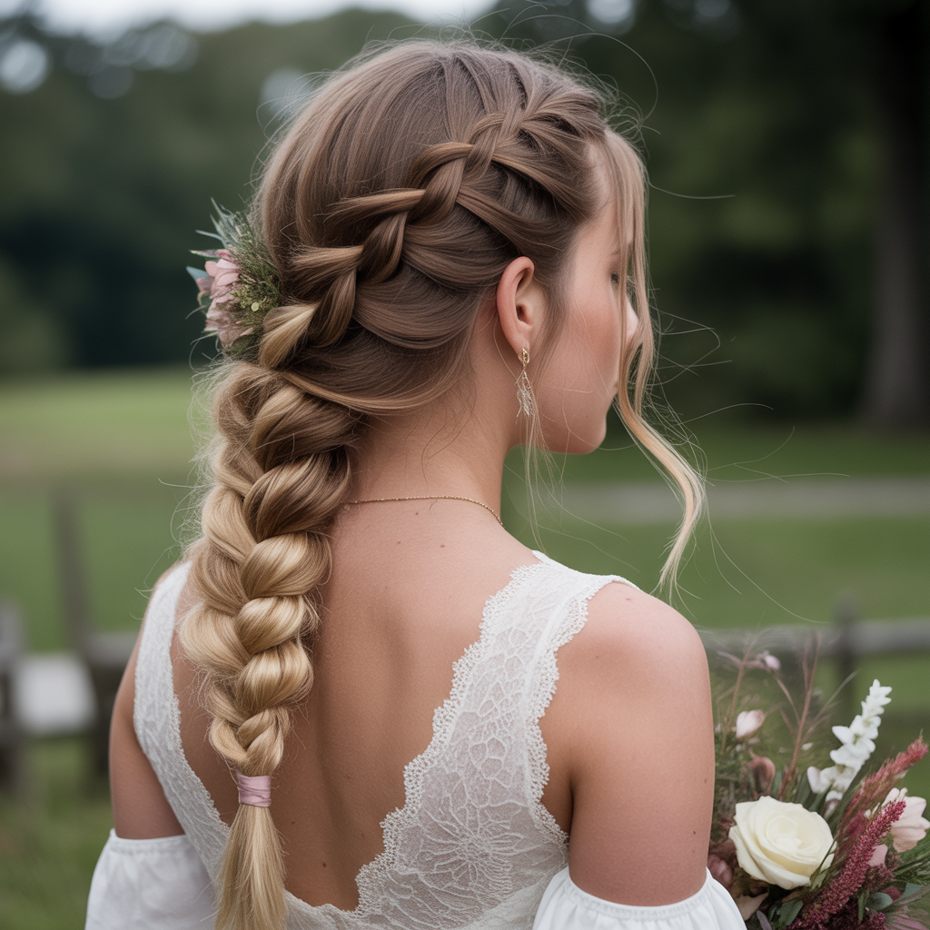 20 Elegant & Modern Bridesmaid Hairstyle Ideas for Weddings 9 Boho Braids