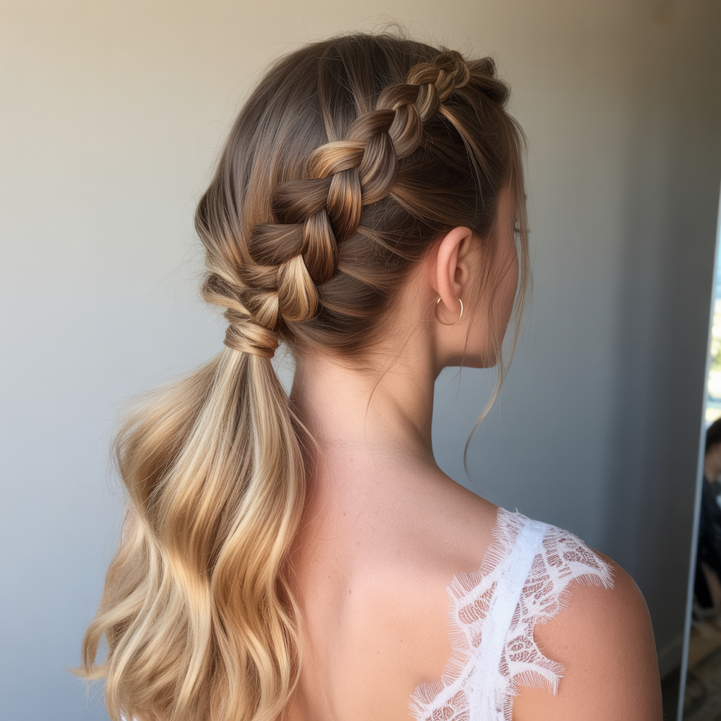 20 Elegant & Modern Bridesmaid Hairstyle Ideas for Weddings 16 Braided Ponytail