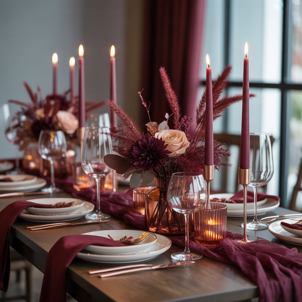 Burgundy and Copper