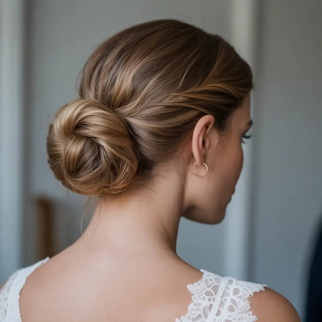 20 Elegant & Modern Bridesmaid Hairstyle Ideas for Weddings 6 Chignon Twist