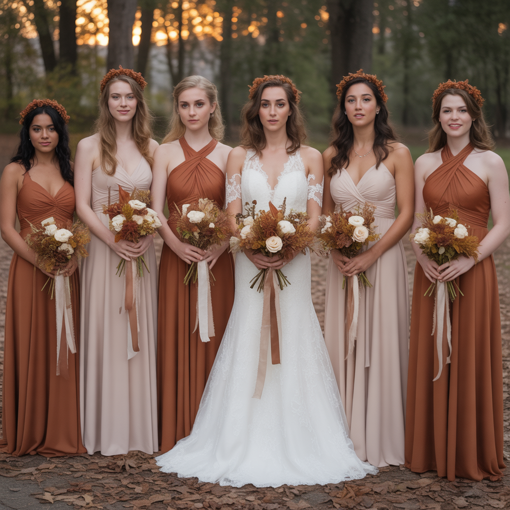 20 Elegant Fall Wedding Colors That Capture Autumn’s Charm 10 Cinnamon and Ivory Charm