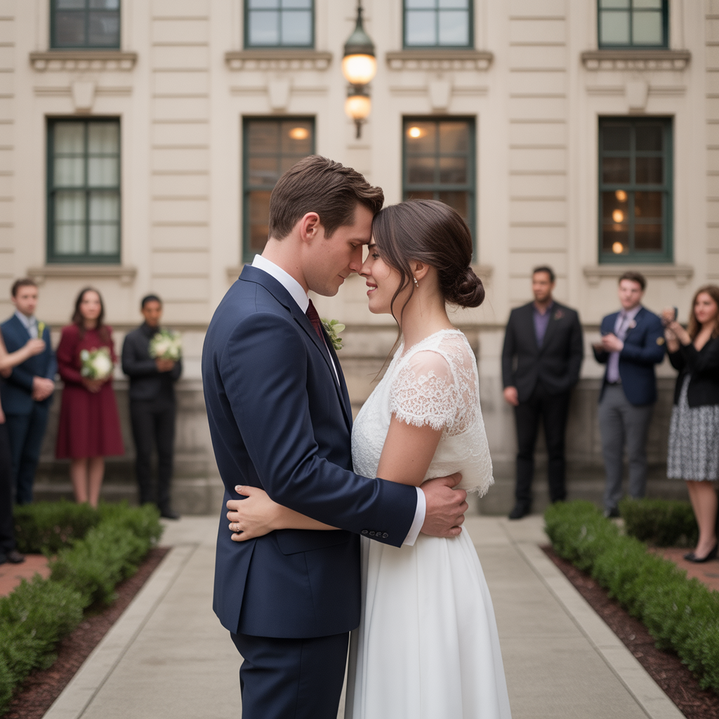 12 Small Wedding Ideas for Intimate and Memorable Celebrations 5 Courthouse Wedding Elegance