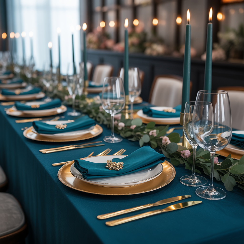 Dark Teal and Gold