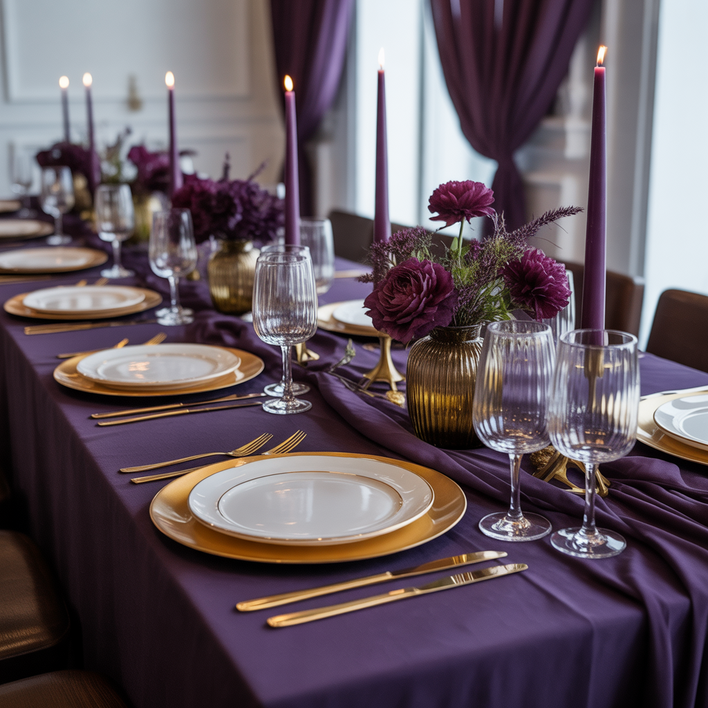 Eggplant and Gold