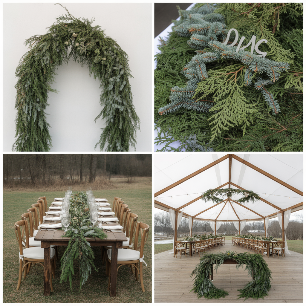 Evergreen Foliage for Seasonal Authenticity
