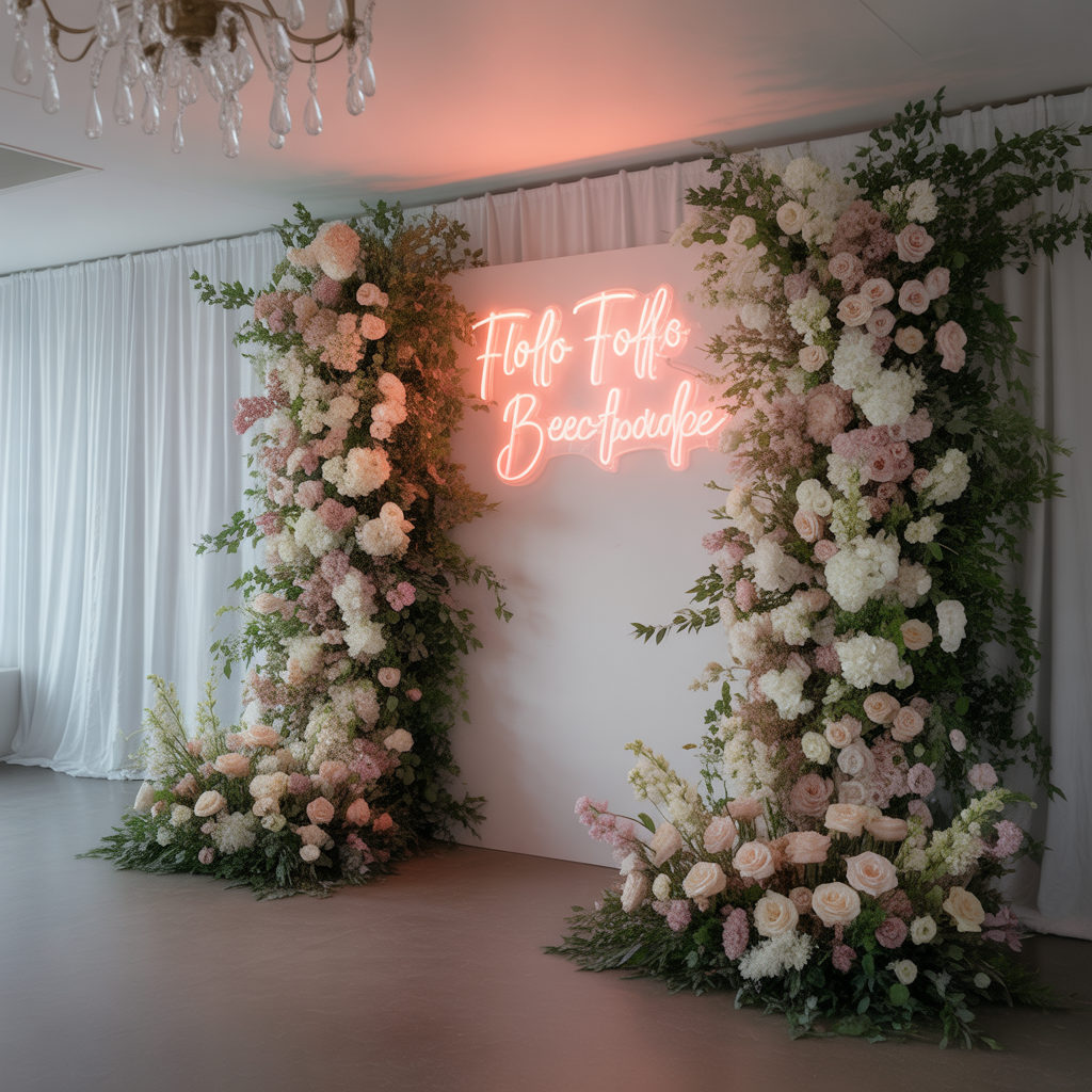 Floral Walls and Backdrops Indoor Wedding Decorations Ideas