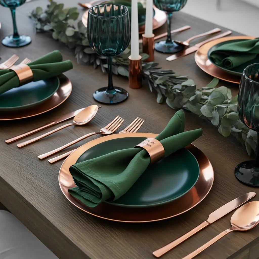 Forest Green and Copper