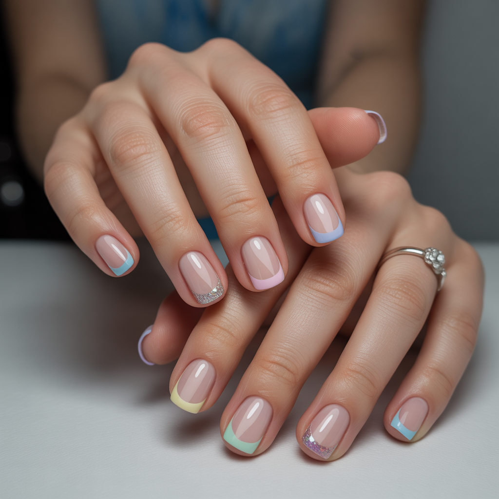 French Manicure with a Twist