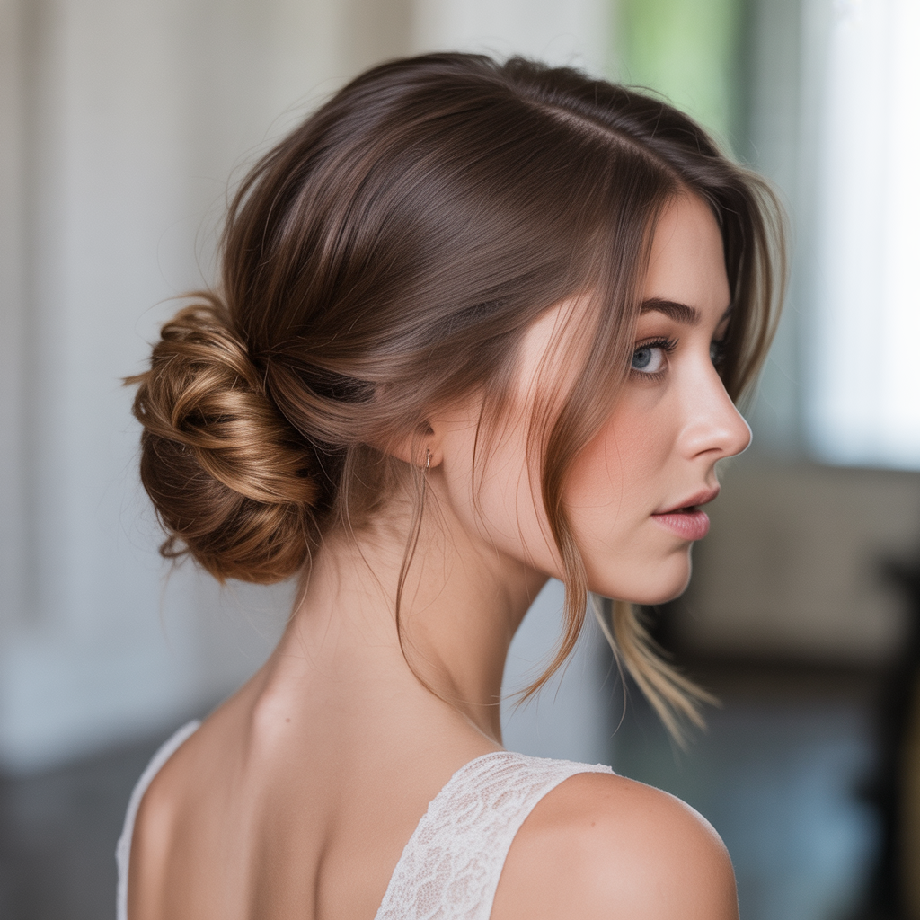 20 Elegant & Modern Bridesmaid Hairstyle Ideas for Weddings 17 Low Side Bun