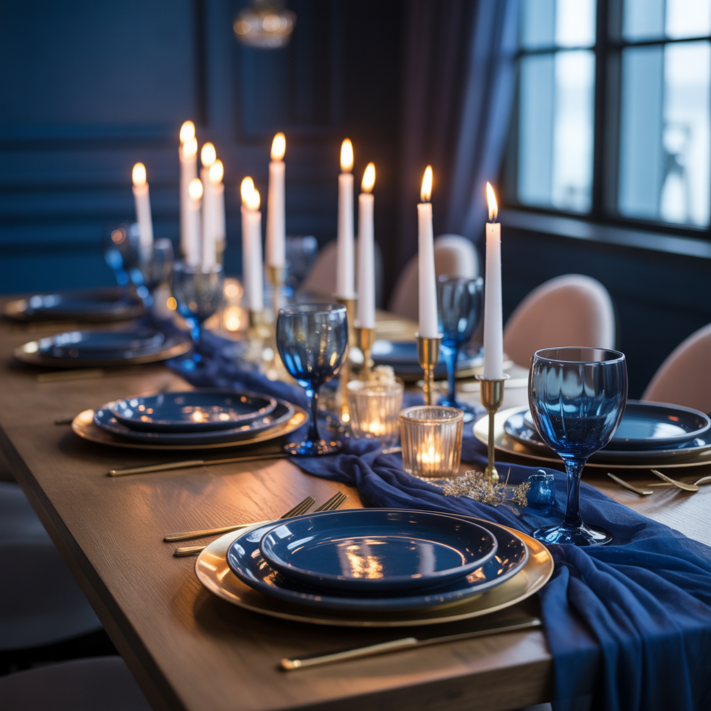 Midnight Blue and Gold
