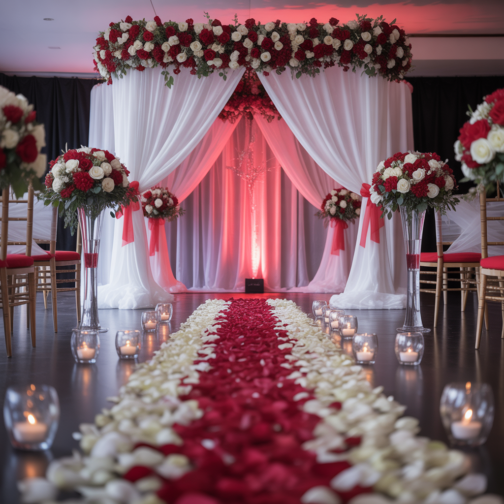 20 Elegant Red and White Wedding Inspiration for Your Big Day 7 Red and White Wedding Flowers and Décor
