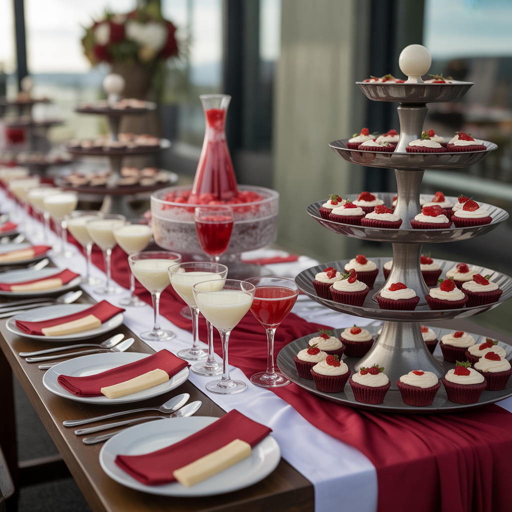 20 Elegant Red and White Wedding Inspiration for Your Big Day 17 Red and White Wedding Food and Drinks