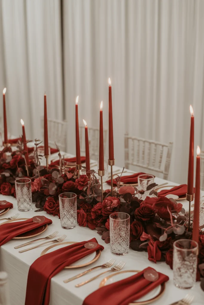 20 Elegant Red and White Wedding Inspiration for Your Big Day 9 Red and White Wedding Reception Ideas