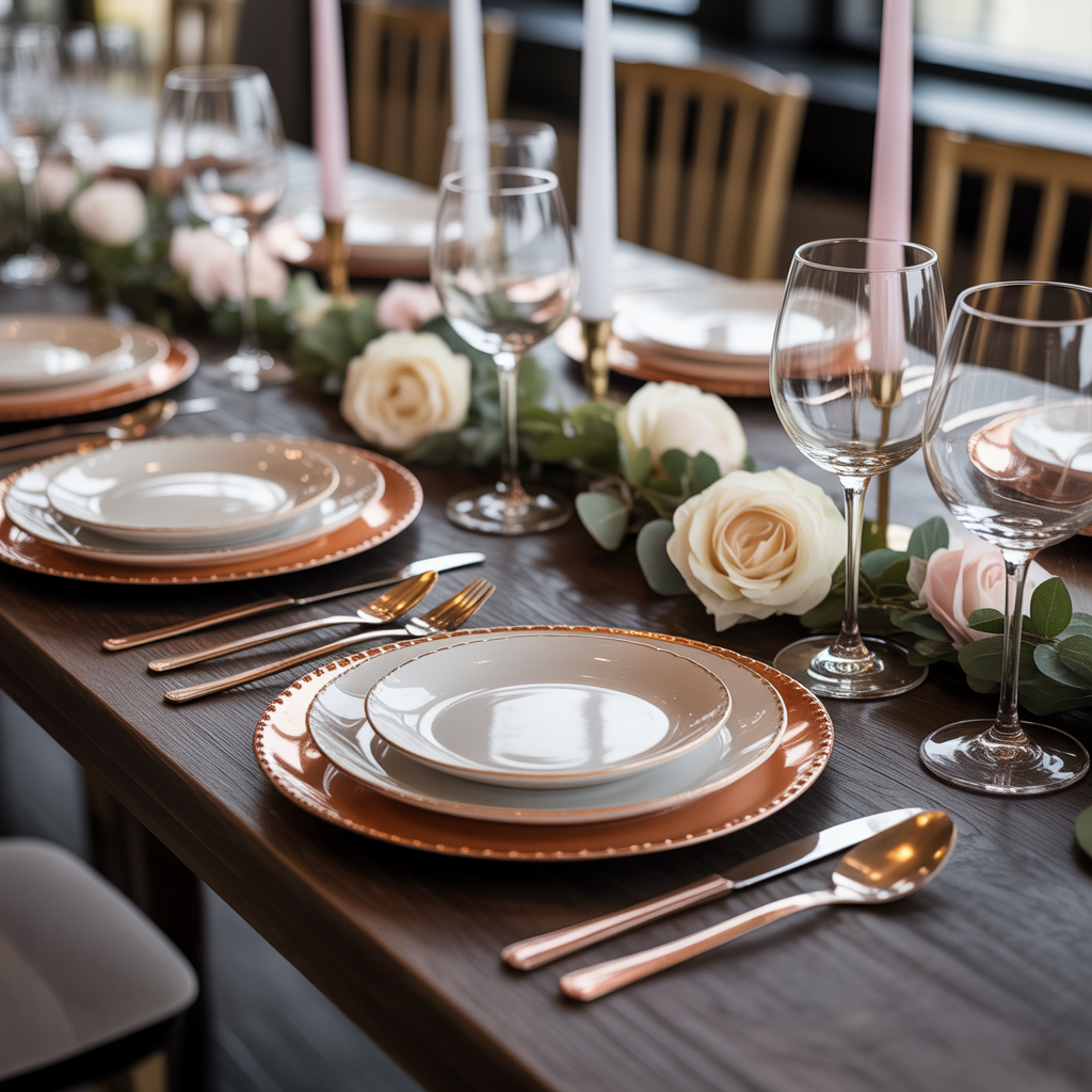 Rose Gold and Ivory
