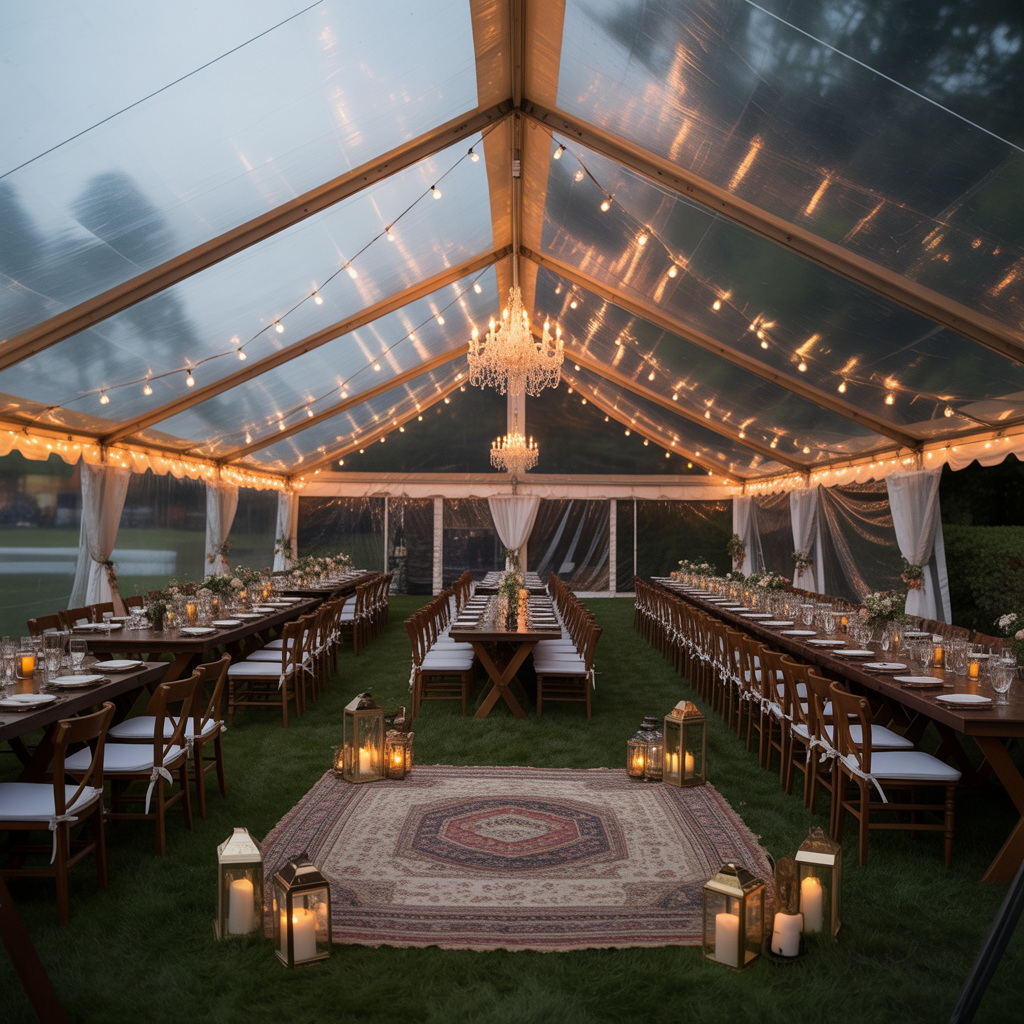 Tent Celebrations with Warm Lighting