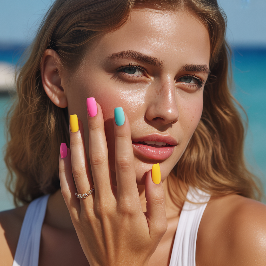 Tropical Brights Stunning Summer Wedding Nail Ideas