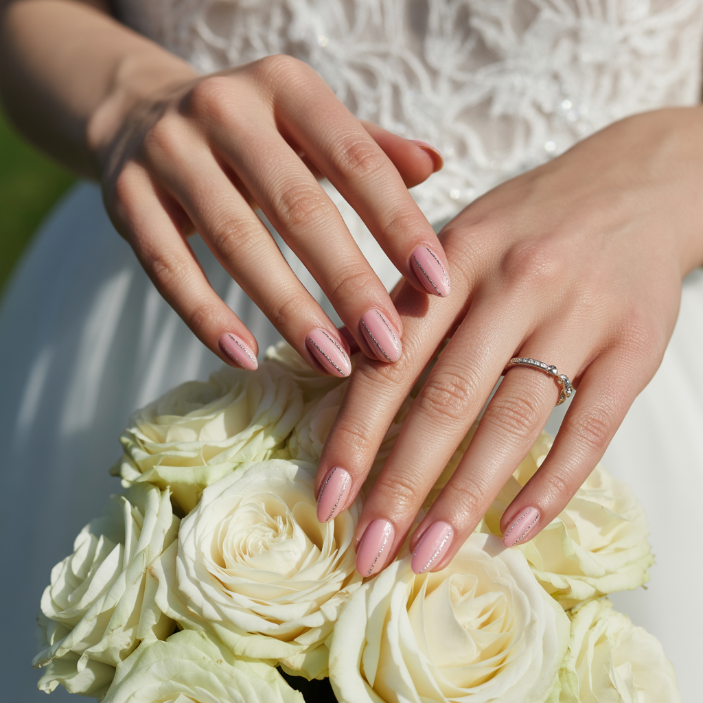 15 Pink Wedding Nail Ideas for Elegant Brides 32 pink wedding nail ideas