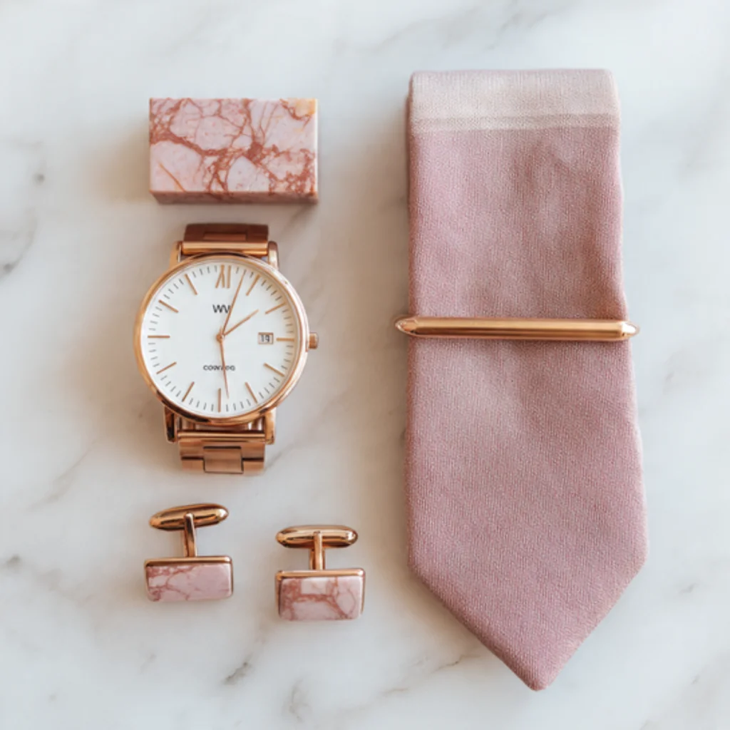 Add Metallic Touches to Groom’s Outfit